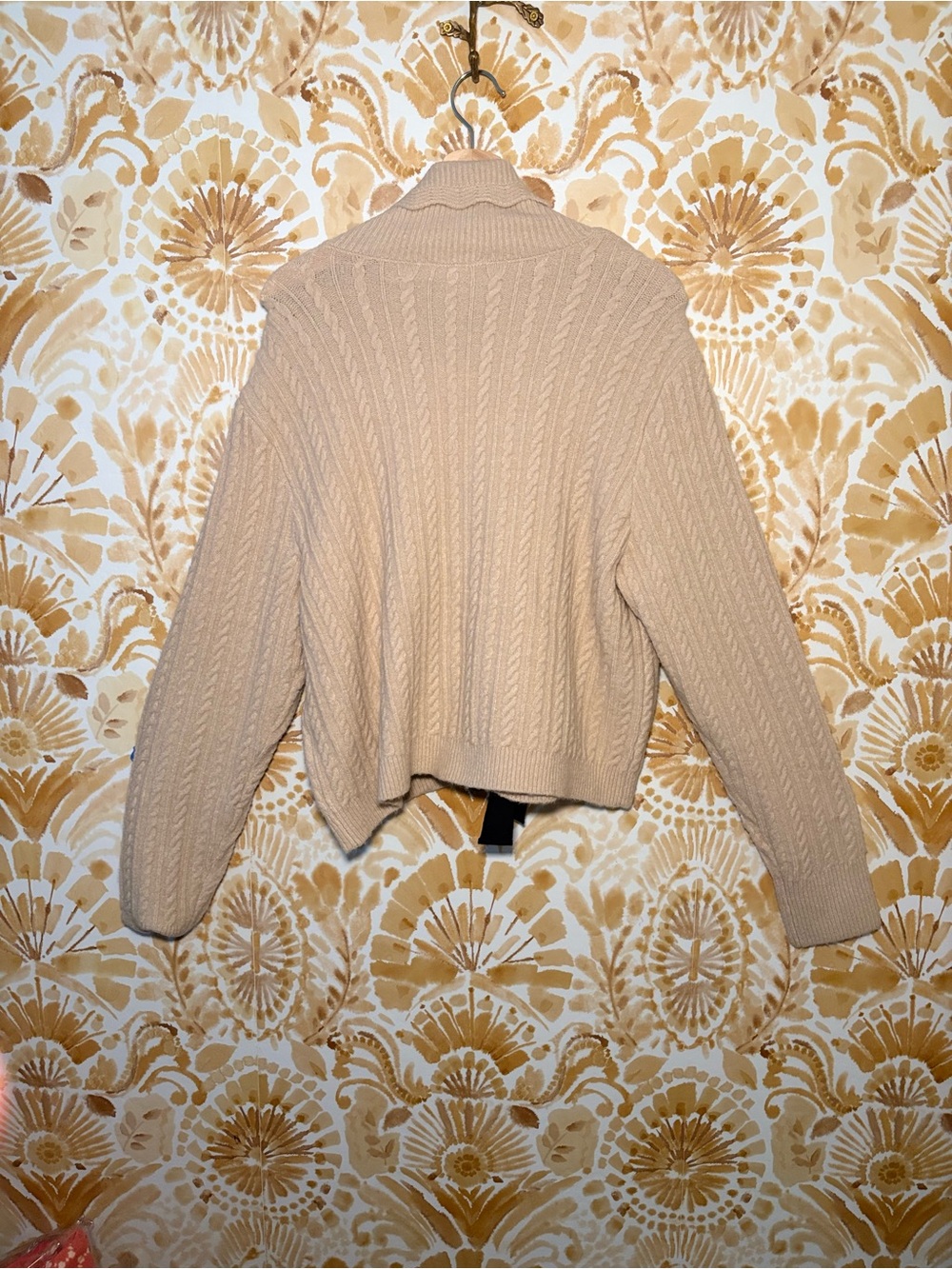 Love A Beige Romantic Cardigan L Black Bow Coquette Boho Cottagecore Preppy - Picture 6 of 12